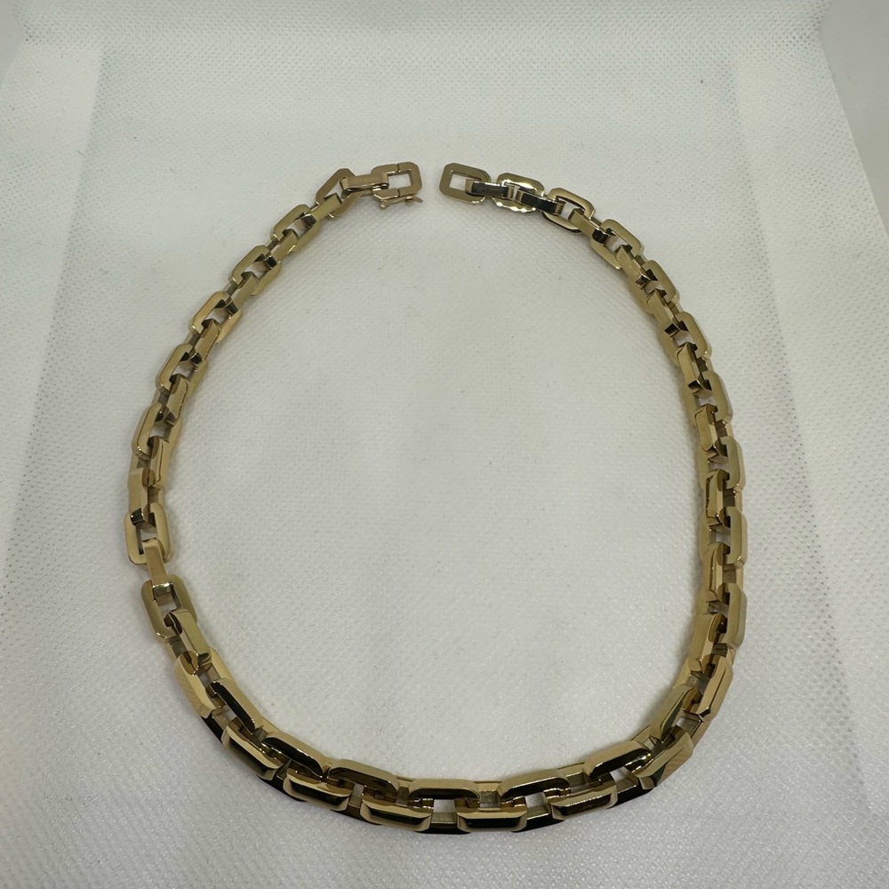 Eddie Borgo 12karat Gold 17in Supra Chain Link Necklace Brand New with Dust Bag